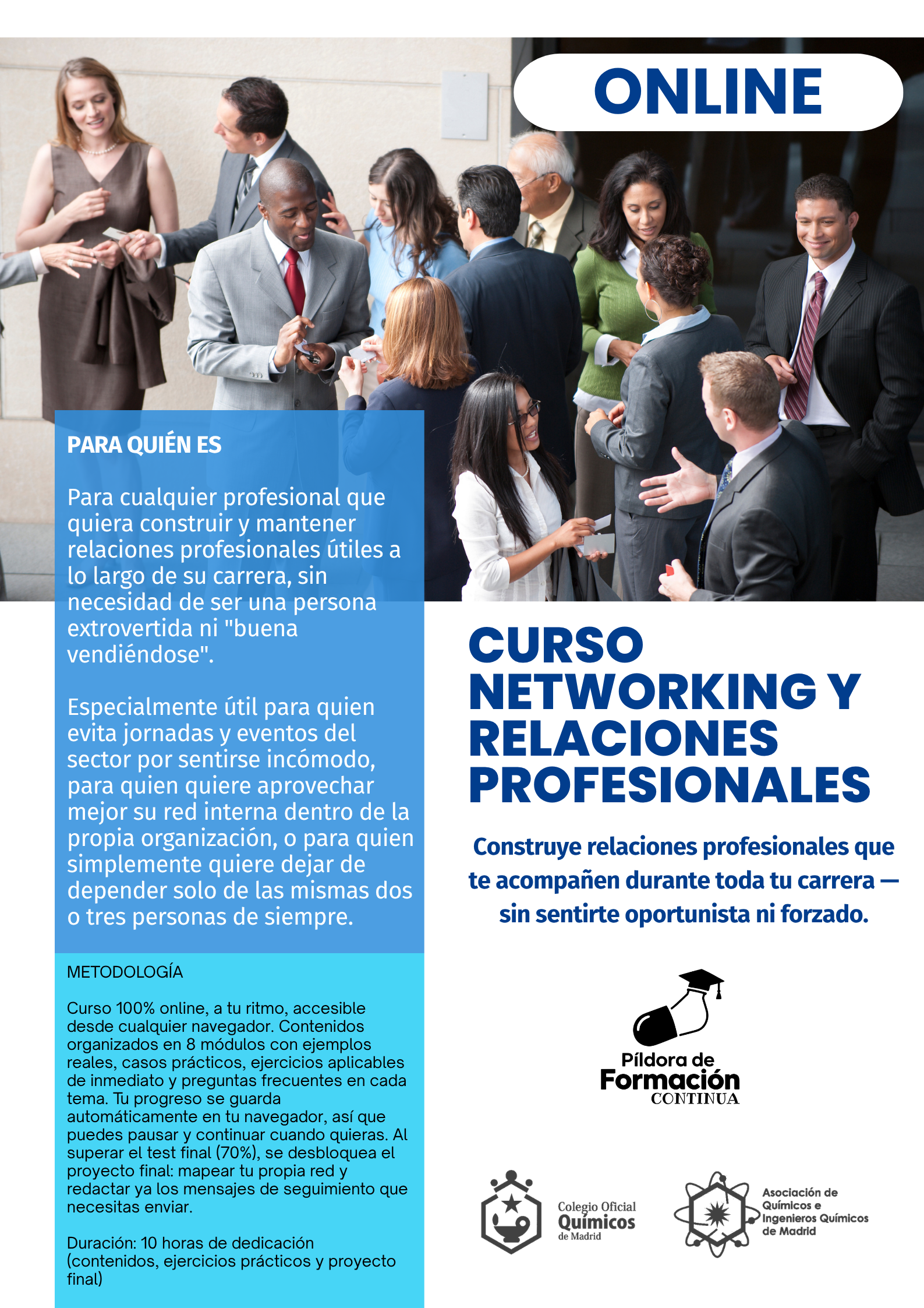 Píldora de formación continua Networking y Relaciones Profesionales